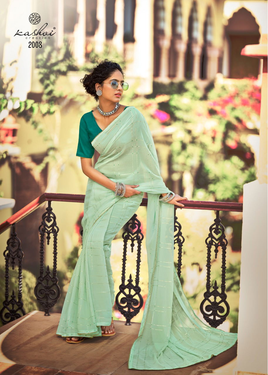 Kashvi Mahi Party Wear Chiffon Printed Designer Saree Collection